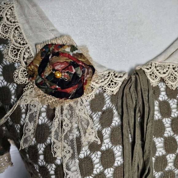 Boho Handmade Upcycled Maxi Dress XS-SMALL - Picture 5 of 14